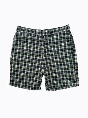Duck Head Men's 32 O’Bryan Plaid Bermuda Shorts Cotton Green Preppy Ivy Nautical